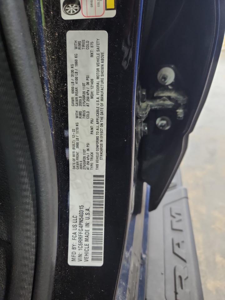 2023 Ram 1500 Big Horn/Lone Star VIN: 1C6RRFFG4PN540315 Lot: 63762555
