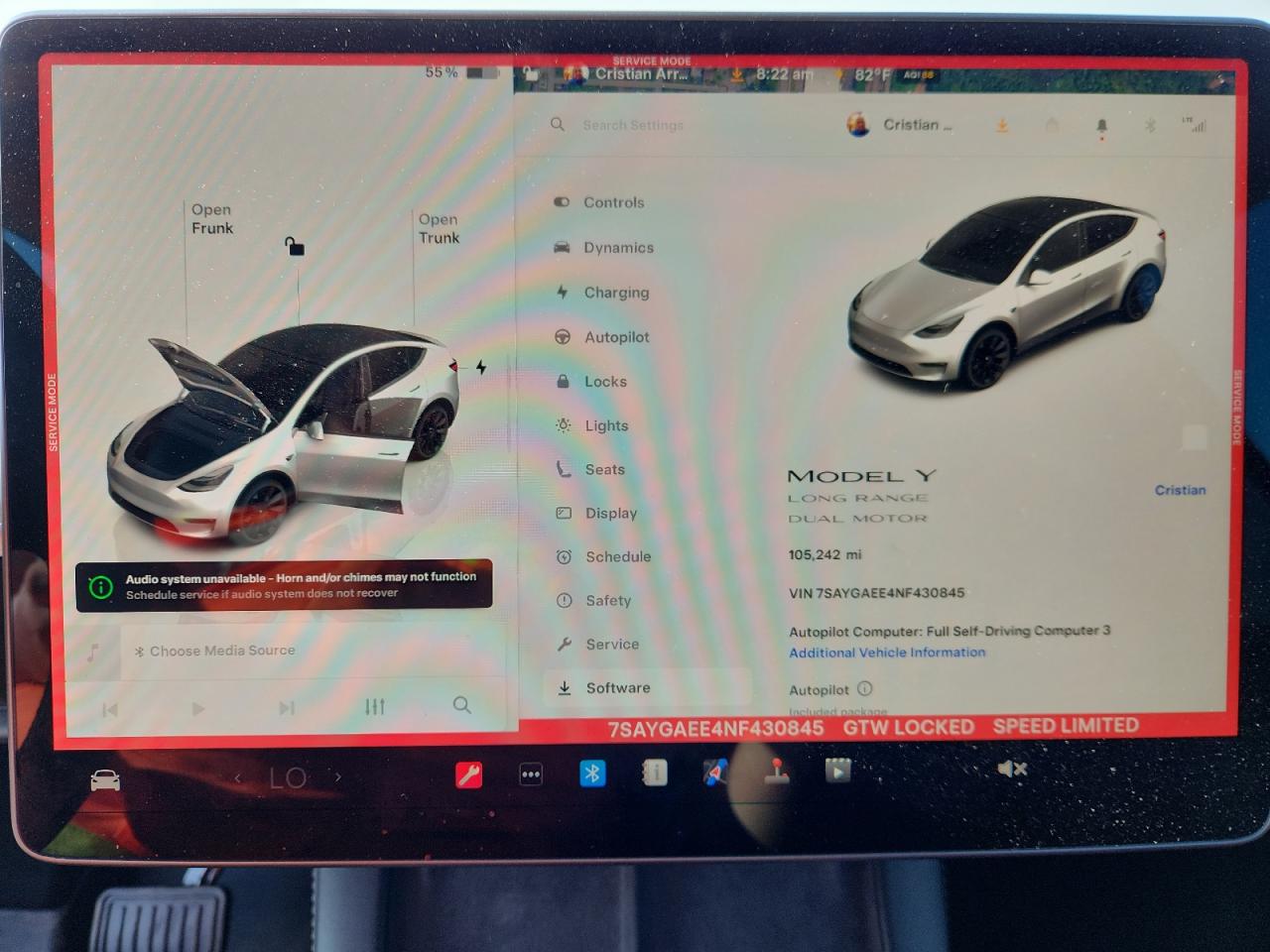 2022 Tesla Model Y VIN: 7SAYGAEE4NF430845 Lot: 65202995