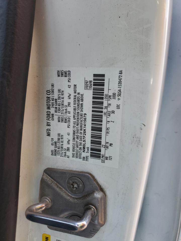 2019 Ford Transit Connect Xlt VIN: NM0LS7F26K1415679 Lot: 64657435