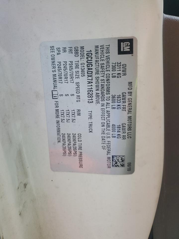 2010 Chevrolet Express G1500 VIN: 1GCUGADX7A1162813 Lot: 91985425