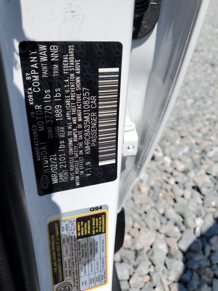 2021 Hyundai Venue Sel VIN: KMHRC8A35MU108257 Lot: 64543745
