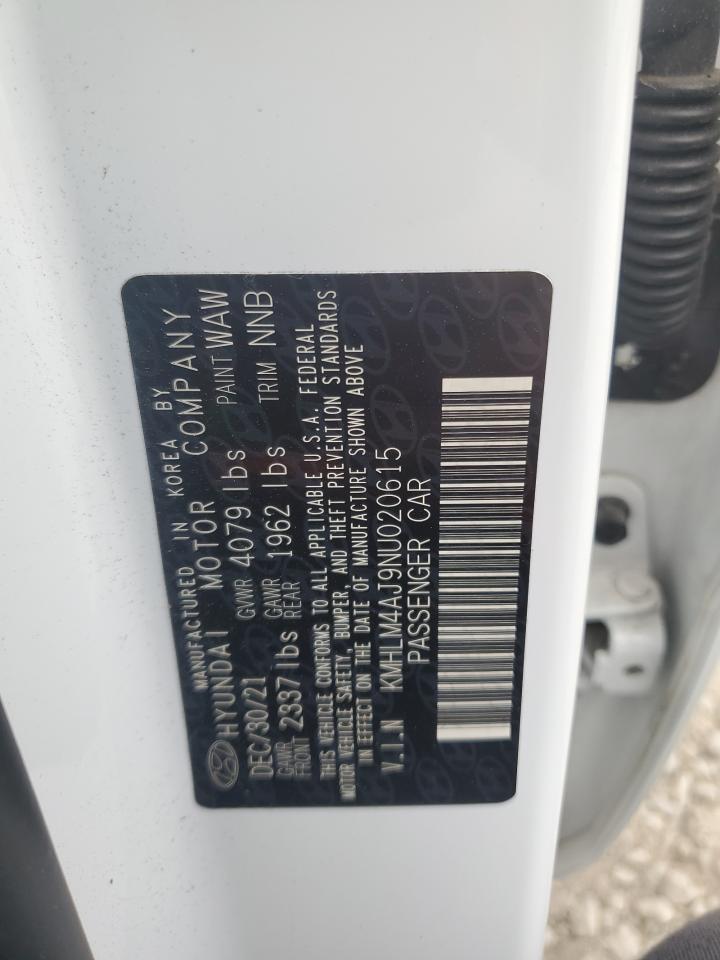 2022 Hyundai Elantra Blue VIN: KMHLM4AJ9NU020615 Lot: 63498205
