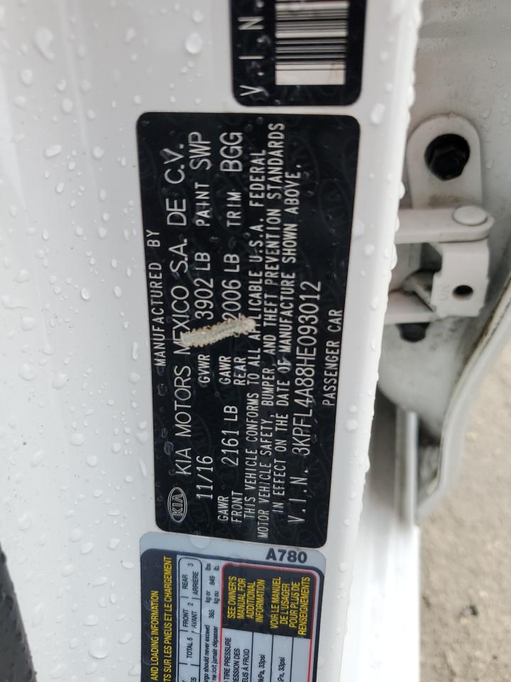 2017 Kia Forte Ex VIN: 3KPFL4A88HE093012 Lot: 64021595