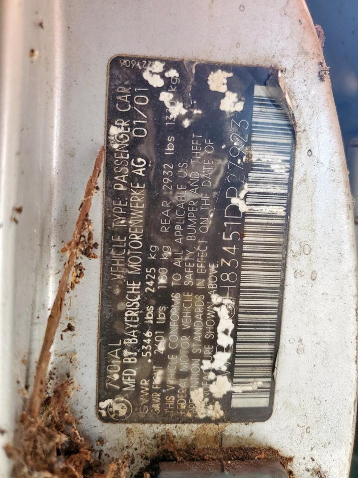 2001 BMW 740 Il VIN: WBAGH83451DP27923 Lot: 66696355