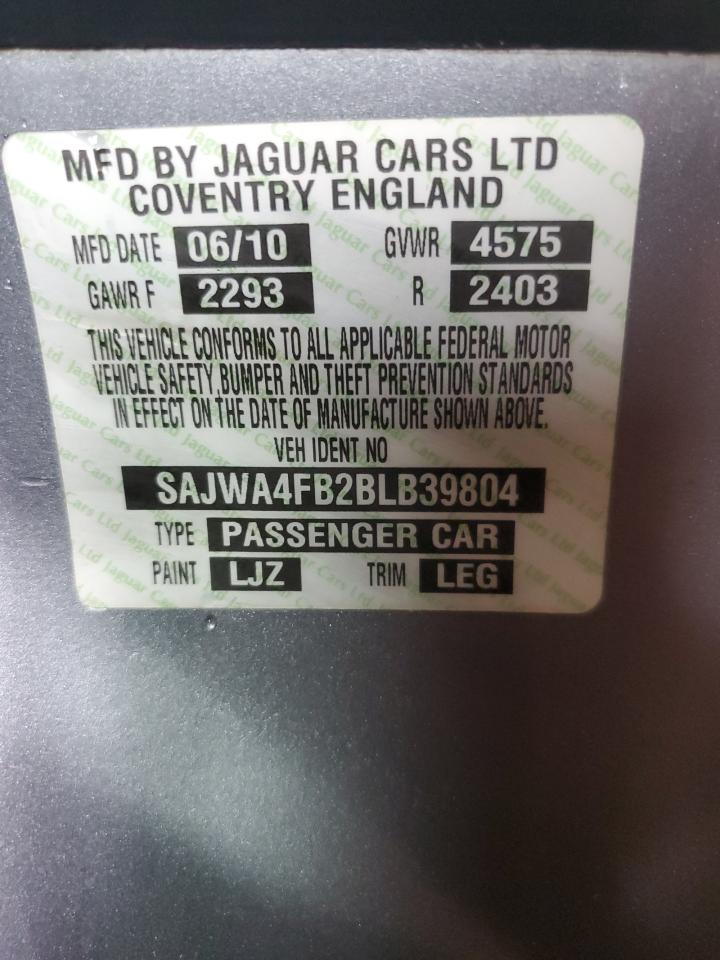 sajwa4fb2blb39804 SAJWA4FB2BLB39804 2011 Jaguar Xk