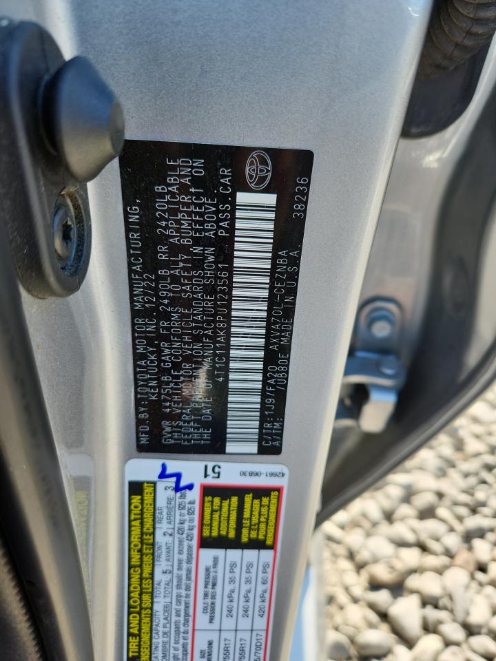 2023 Toyota Camry Le VIN: 4T1C11AK8PU123561 Lot: 65705135