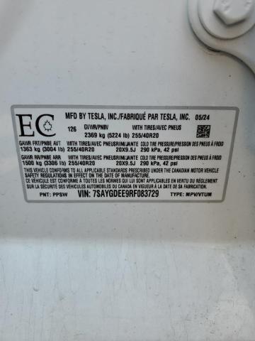2024 TESLA MODEL Y   