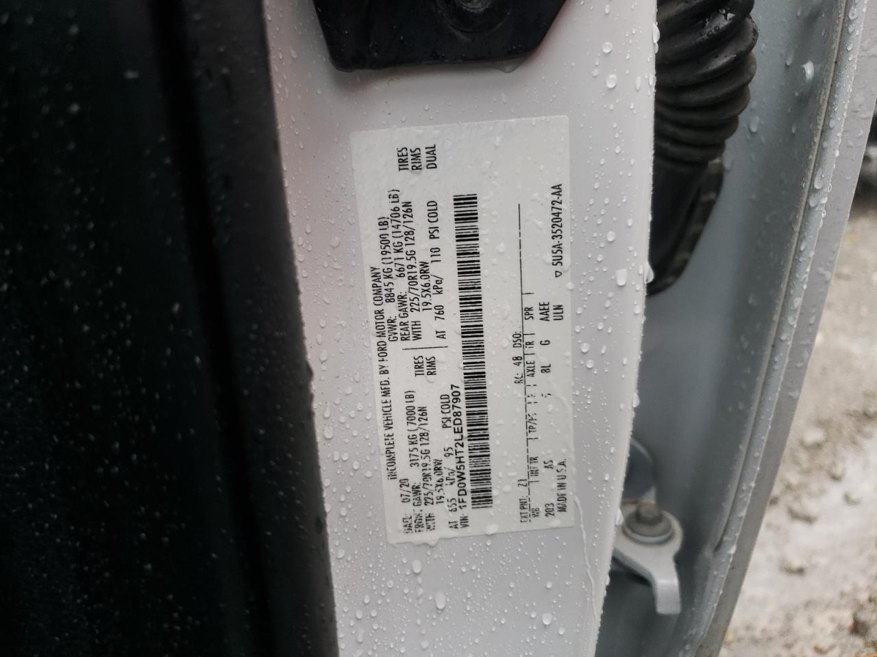 2020 Ford F550 Super - Trucks VIN: 1FD0W5HT2LED87907 Lot: 67178785