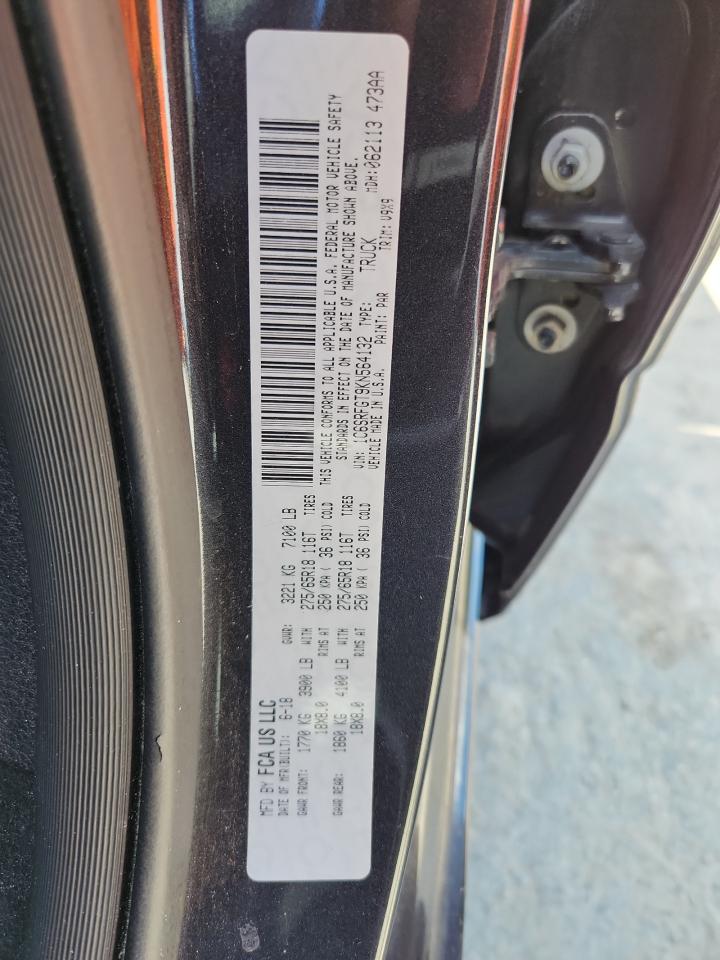 2019 Ram 1500 Tradesman VIN: 1C6SRFGT9KN564132 Lot: 64721895