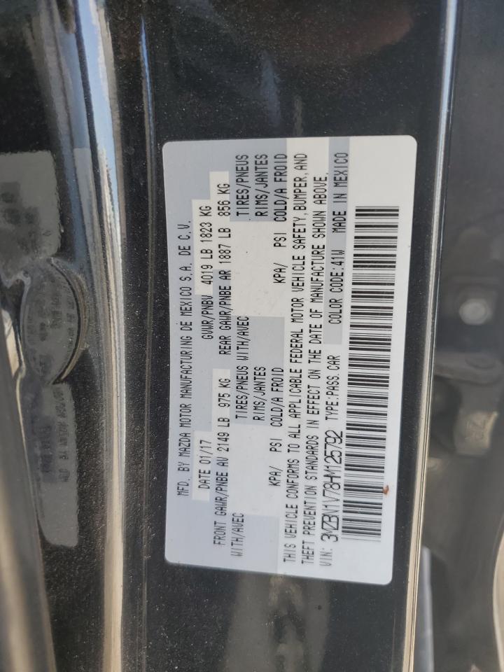 2017 Mazda 3 Touring VIN: 3MZBN1V78HM125792 Lot: 66915125