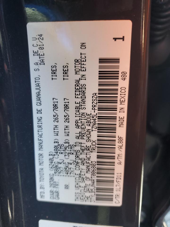 2018 Toyota Tacoma Double Cab VIN: 3TYLB5JN4RT006803 Lot: 64190445