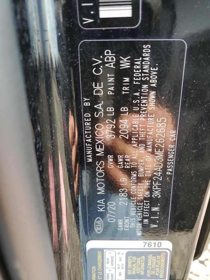 2021 Kia Forte Fe VIN: 3KPF24AD3ME262685 Lot: 63845765