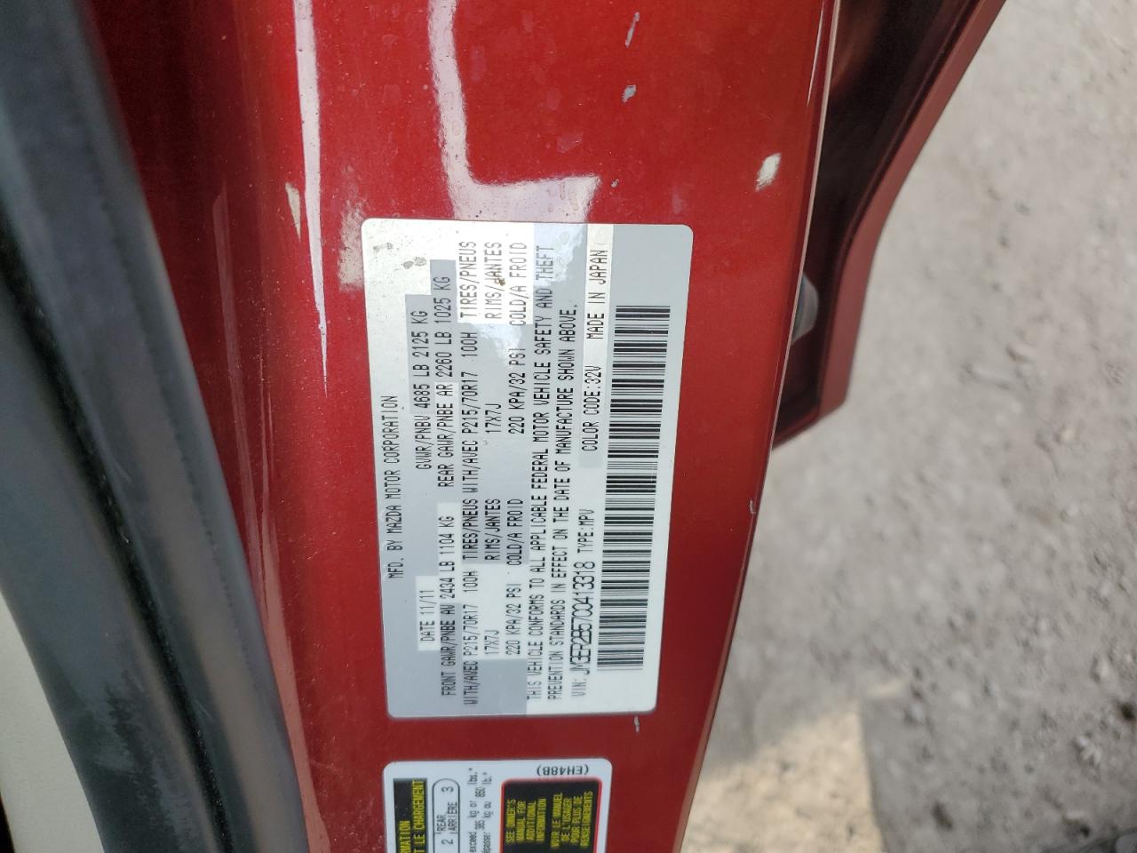 2012 Mazda Cx-7 VIN: JM3ER2B57C0413318 Lot: 63998945