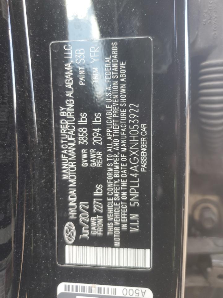 2022 Hyundai Elantra Se VIN: 5NPLL4AGXNH053922 Lot: 64121745