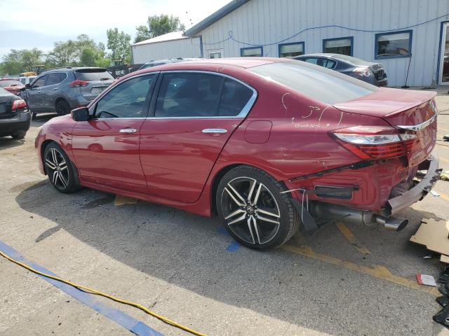  HONDA ACCORD 2016 Czerwony