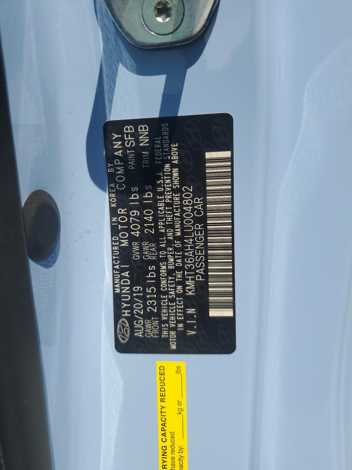 2020 Hyundai Veloster N VIN: KMHT36AH4LU004802 Lot: 64146985