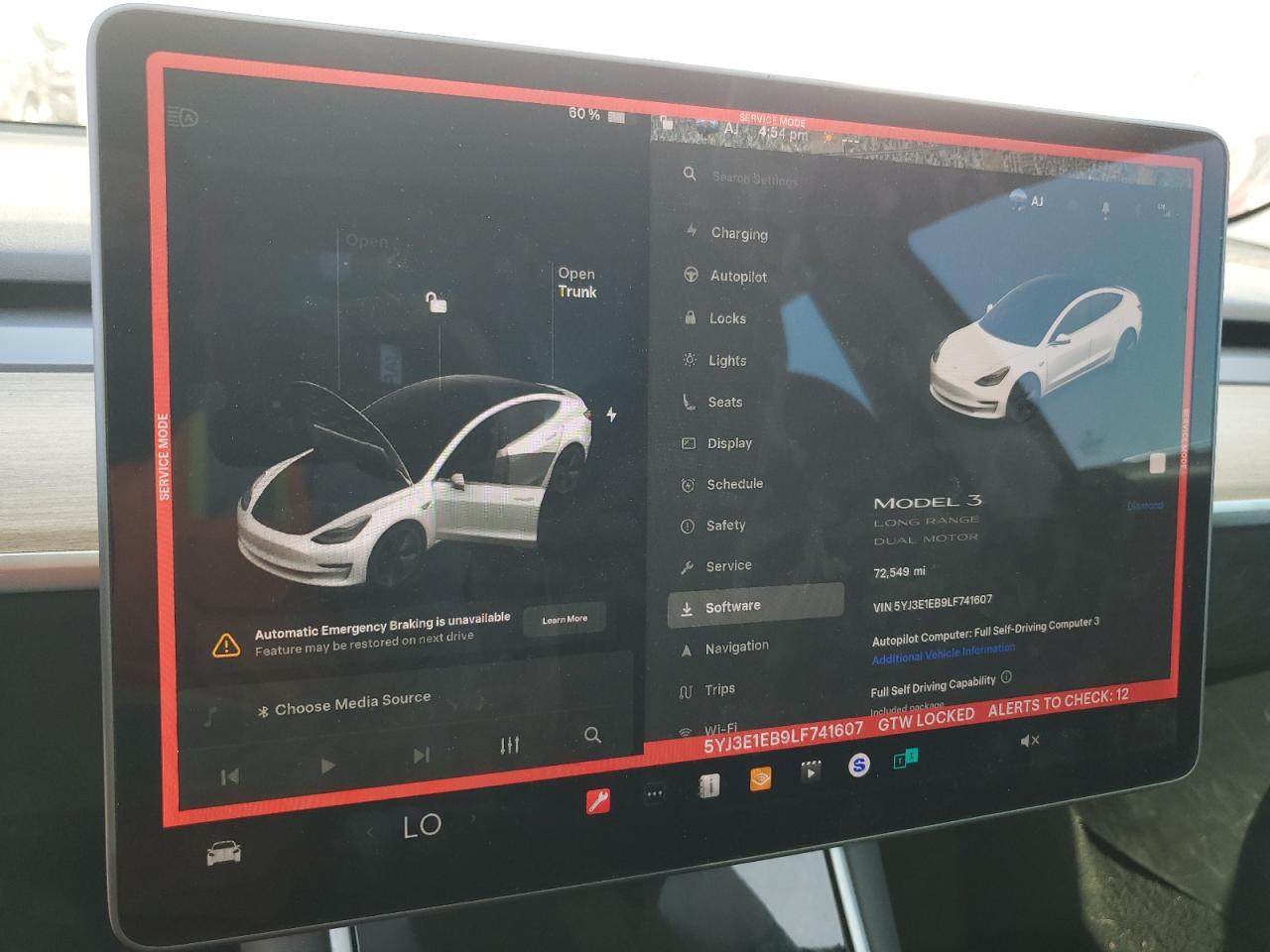 2020 Tesla Model 3 VIN: 5YJ3E1EB9LF741607 Lot: 64516055