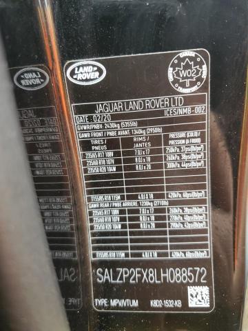 2020 LAND ROVER RANGE ROVER EVOQUE SE  
