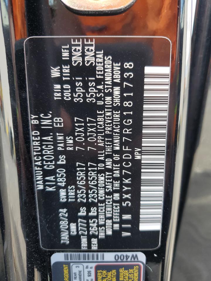 2024 Kia Sportage X-Pro VIN: 5XYK7CDF7RG181738 Lot: 64907385