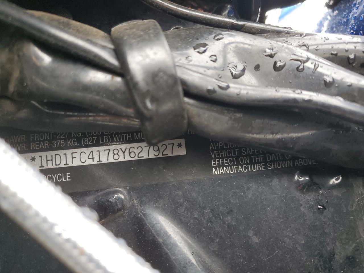 2008 Harley-Davidson Flhtcui VIN: 1HD1FC4178Y627927 Lot: 63615895