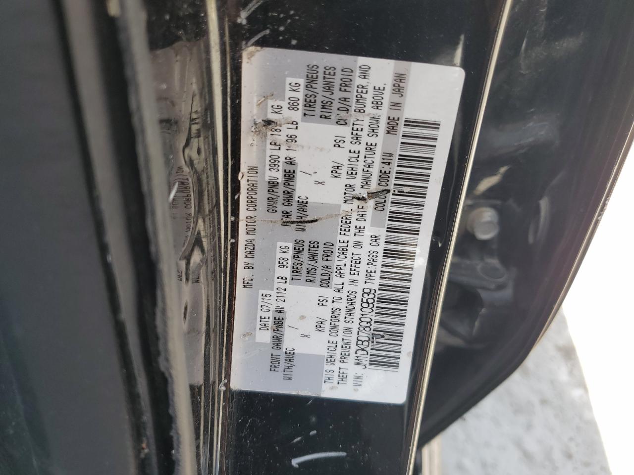 2016 Mazda Cx-3 Grand Touring VIN: JM1DKBD78G0109539 Lot: 63908935