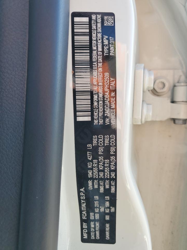 2018 Jeep Renegade Limited VIN: ZACCJADB4JPH32509 Lot: 63304615