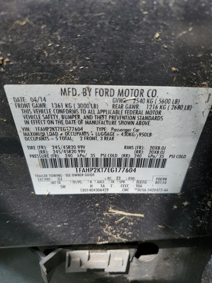 2014 Ford Taurus Sho VIN: 1FAHP2KT7EG177604 Lot: 64095795