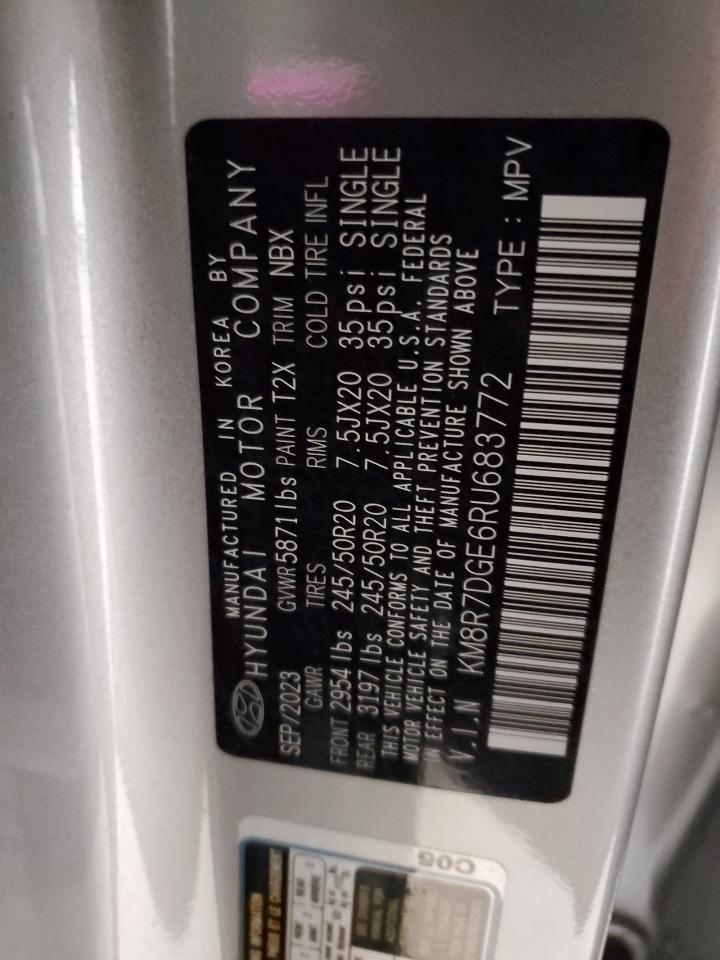 2024 Hyundai Palisade Calligraphy VIN: KM8R7DGE6RU683772 Lot: 62761515