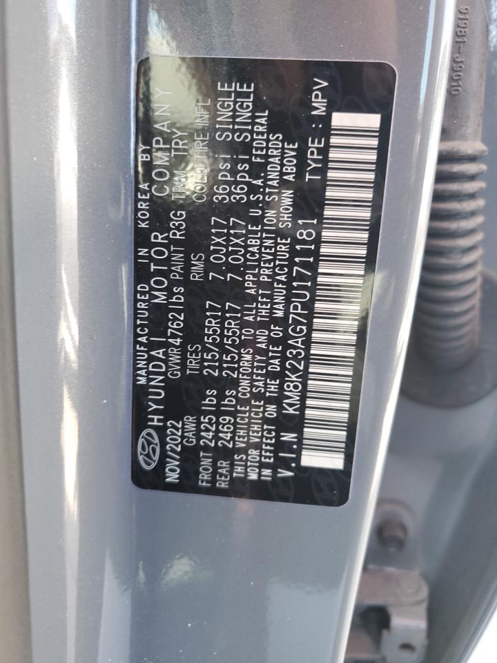 km8k23ag7pu171181 KM8K23AG7PU171181 2023 Hyundai Kona Se