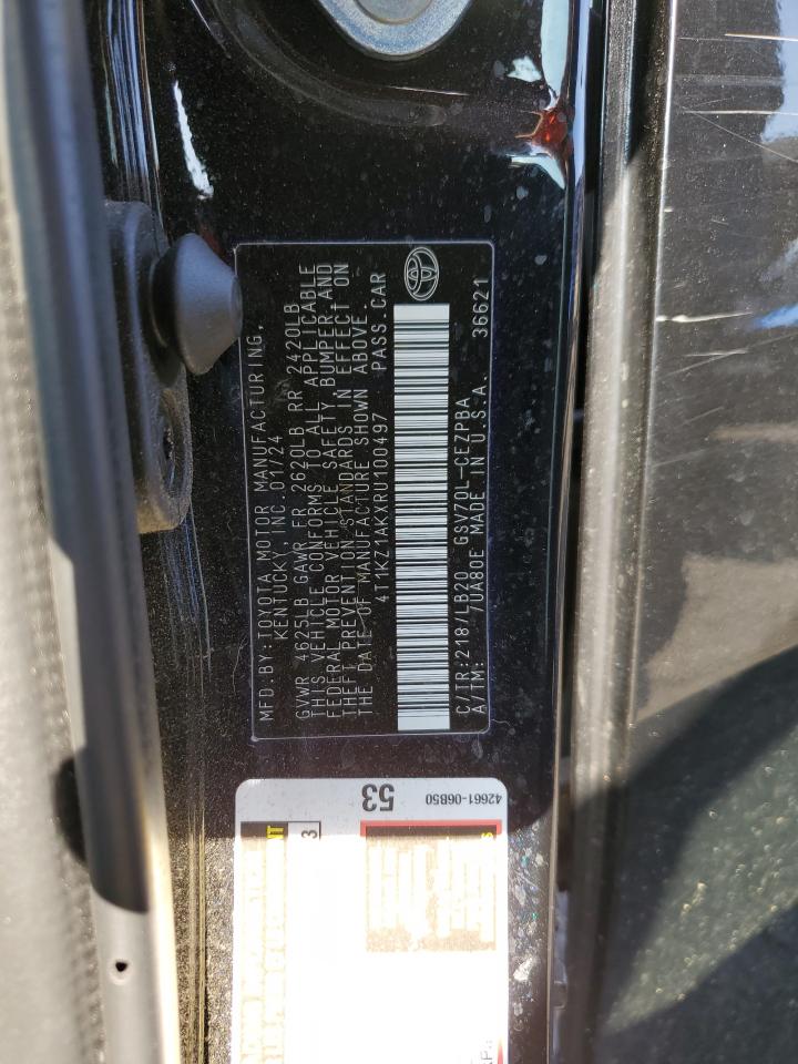 2024 Toyota Camry Trd VIN: 4T1KZ1AKXRU100497 Lot: 64625845