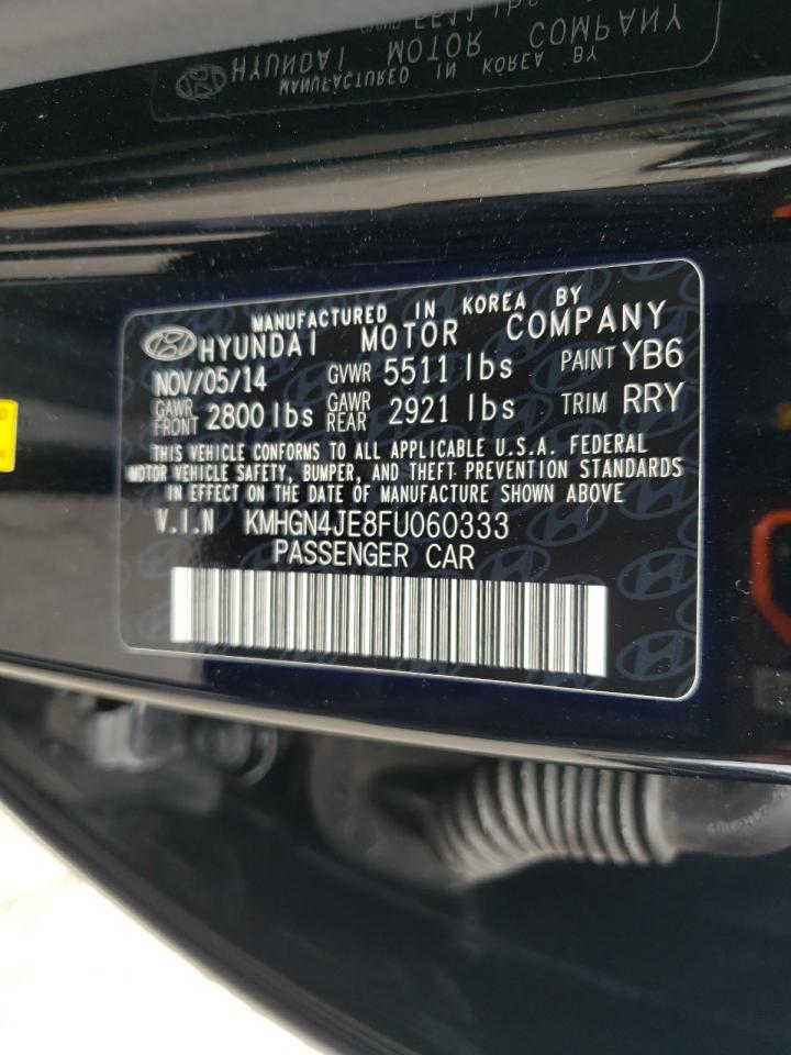 2015 Hyundai Genesis 3.8L VIN: KMHGN4JE8FU060333 Lot: 64053425