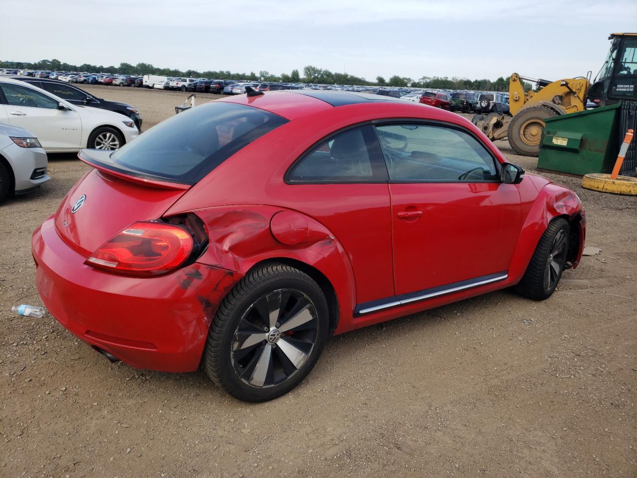 2013 Volkswagen Beetle Turbo red hatchback gas 3VWVA7AT8DM666575 photo #4