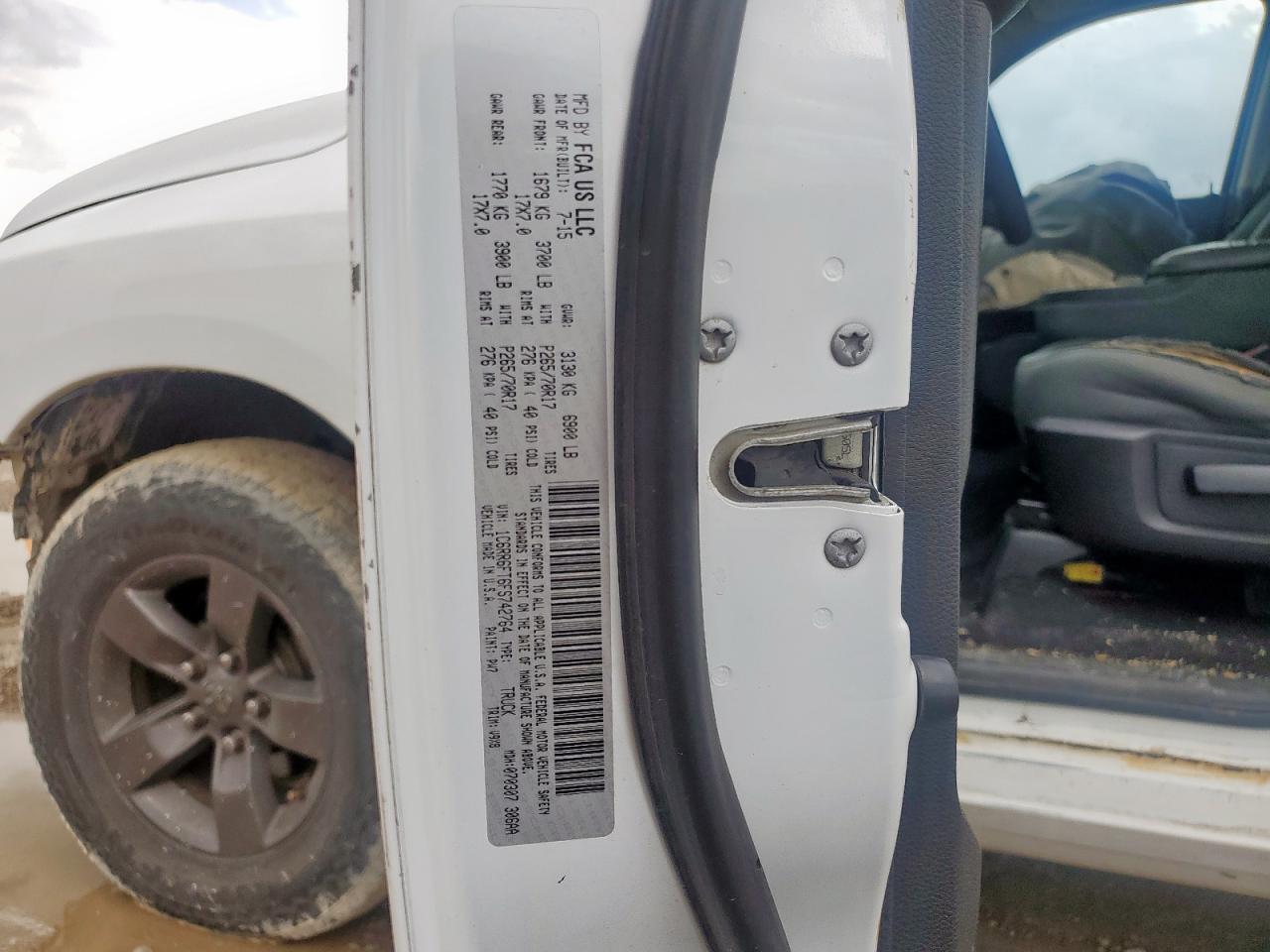 2015 Ram 1500 St VIN: 1C6RR6FT6FS742764 Lot: 64003775