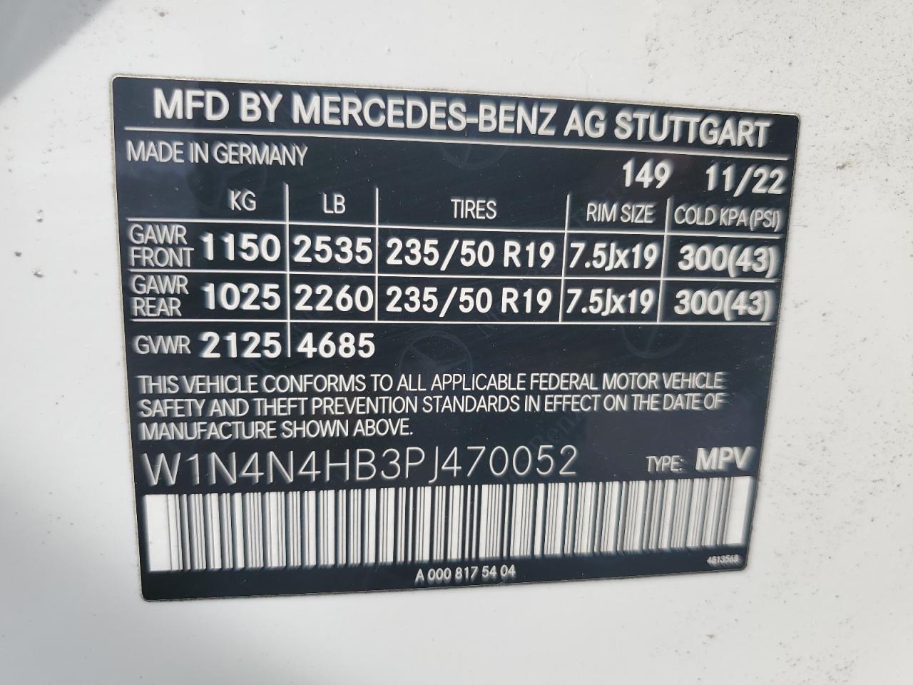 2023 Mercedes-Benz Gla 250 4Matic VIN: W1N4N4HB3PJ470052 Lot: 64754625