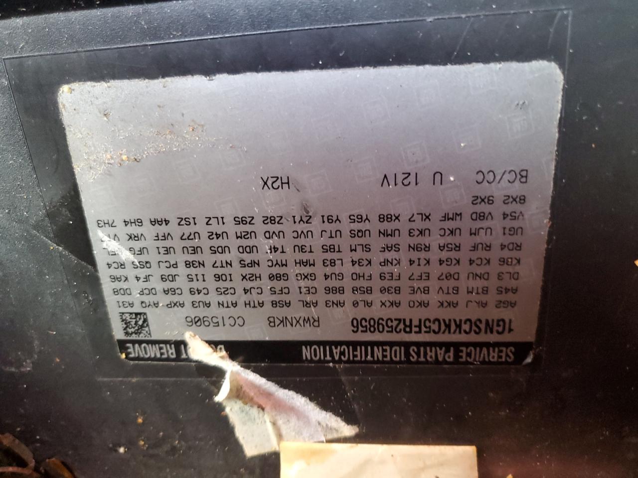 1gnsckkc5fr259856 1GNSCKKC5FR259856 2015 Chevrolet Suburban C1500 Ltz