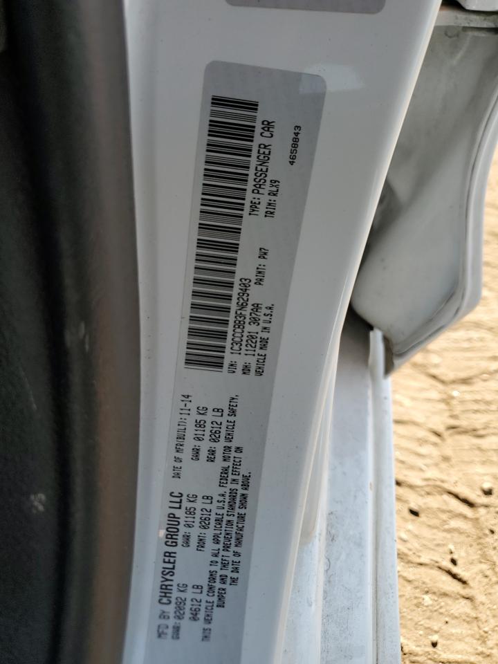 2015 Chrysler 200 S VIN: 1C3CCCBB3FN629403 Lot: 66337255