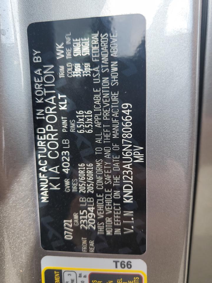 2022 Kia Soul Lx VIN: KNDJ23AU6N7806649 Lot: 64659625