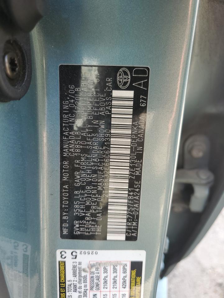 2t1br32e66c671390 2T1BR32E66C671390 2006 Toyota Corolla Ce