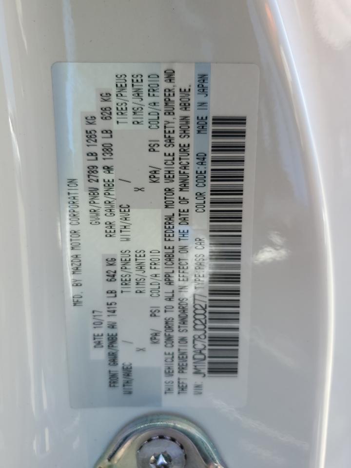 JM1NDAC78J0200277 2018 Mazda Mx-5 Miata Club