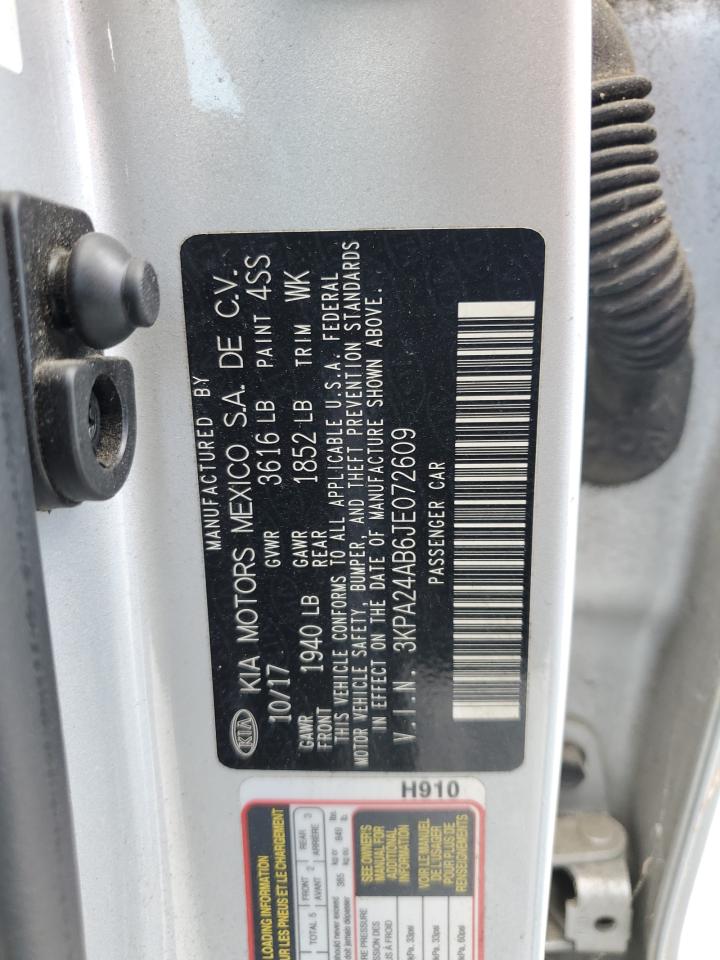 2018 Kia Rio Lx VIN: 3KPA24AB6JE072609 Lot: 63380065