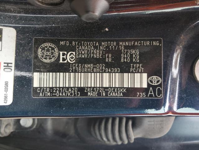 2017 TOYOTA COROLLA L  