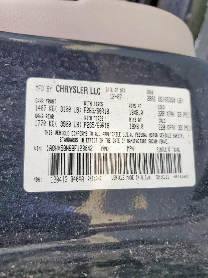 2008 Chrysler Aspen Limited VIN: 1A8HX58N88F123042 Lot: 64188455