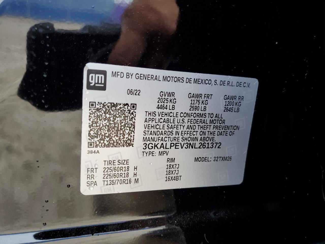 2022 GMC Terrain Slt VIN: 3GKALPEV3NL261372 Lot: 63429795