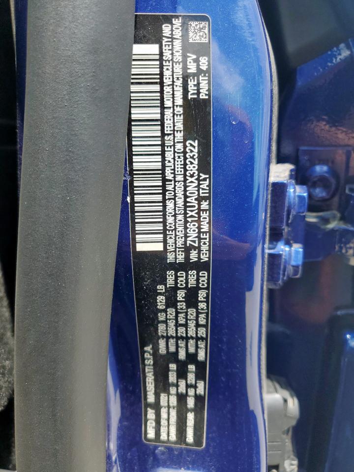 2022 Maserati Levante Base VIN: ZN661XUA0NX382322 Lot: 65084835