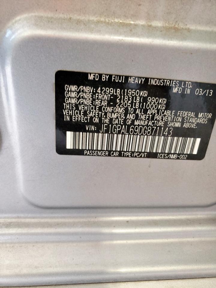 2013 Subaru Impreza Sport Premium VIN: JF1GPAL69DG871143 Lot: 64873075
