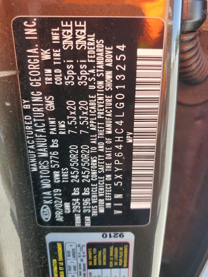 2020 Kia Telluride S VIN: 5XYP64HC4LG013254 Lot: 64262095