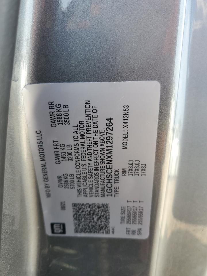 2021 Chevrolet Colorado Lt VIN: 1GCHSCENXM1297264 Lot: 63531115