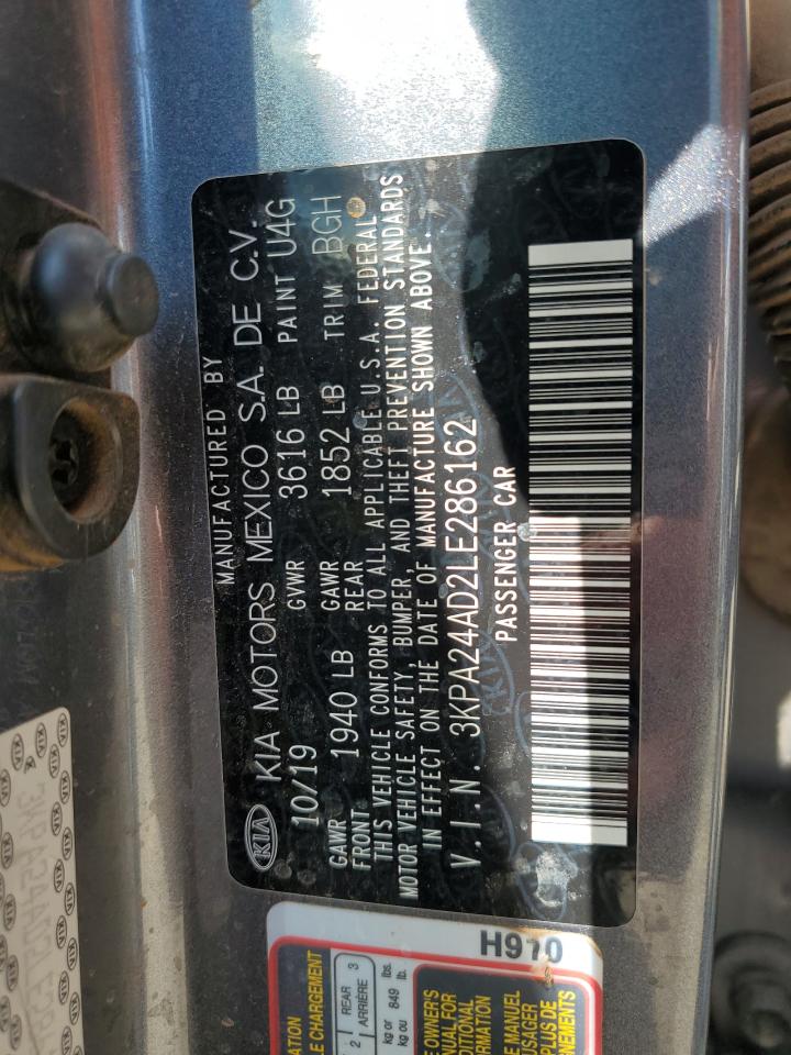 2020 Kia Rio Lx VIN: 3KPA24AD2LE286162 Lot: 64438655