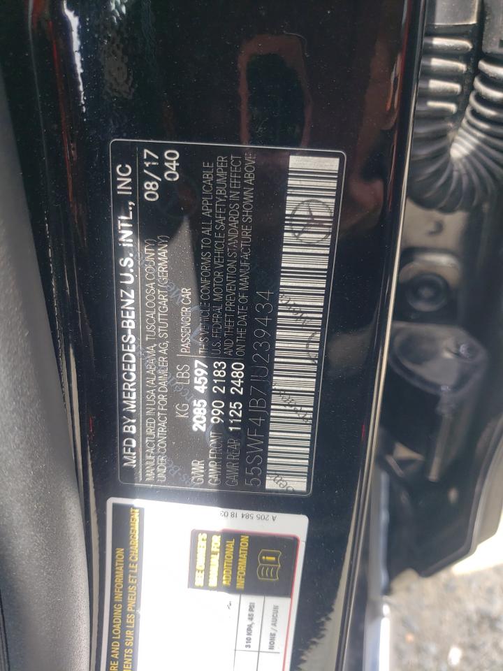 2018 Mercedes-Benz C 300 VIN: 55SWF4JB7JU239434 Lot: 65286545