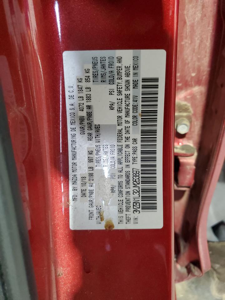 2018 Mazda 3 Touring VIN: 3MZBN1L32JM263897 Lot: 64409225